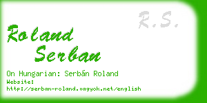 roland serban business card
